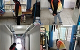 經(jīng)濟管理系青年志愿者協(xié)會組織開展進(jìn)宿舍消毒活動